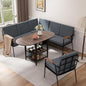 VFK Corner Dining Table Set with Storage Bench, 51” Folding Breakfast Nook Table and Stools, 3 Piece Kitchen Booth Dining Set for Small Space, Modern Dining Room Furniture