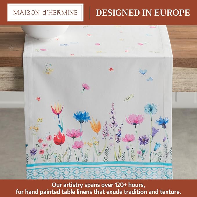 Maison d' Hermine Table Runner 100% Cotton 14.50" x 108" | Table Runners 108 - Image 2