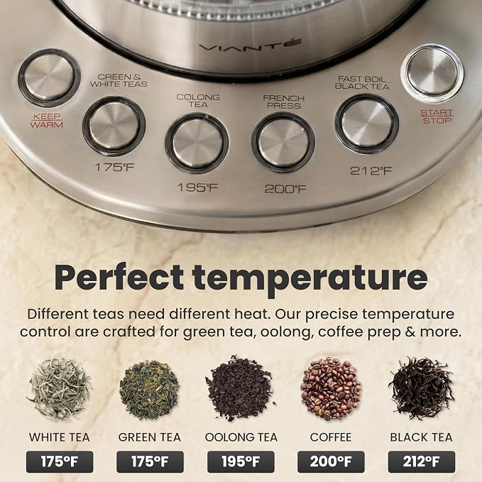 Viante Alba Electric Tea Kettle - Image 5