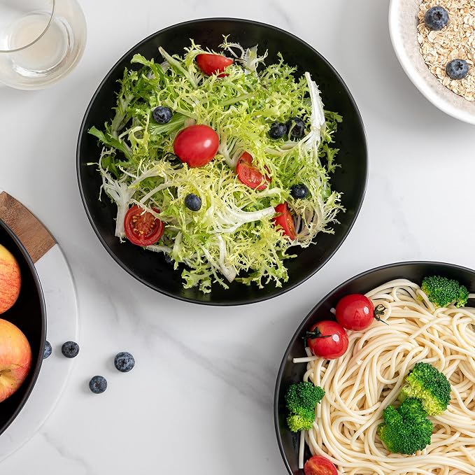 Melamine Bowls Set, 9” Large Pasta Bowl Salad Bowl, Lightweight Unbreakable - Image 2