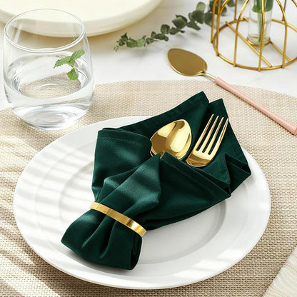 200 Pcs Gold Napkin Rings Bulk, Exquisite Round Napkin Ring Buckles, Suitable - Image 4