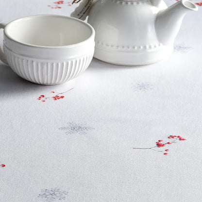 Maison d' Hermine Table Cloth Rectangle Table 100% Cotton 60 x 90 Inches Fall Tablecloth Reusable Everyday Use for Thanksgiving Christmas Decorations Dining Farmhouse Party (Fairy Tale Forest)