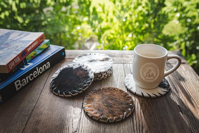 Natural Cowhide Coaster - Image 6