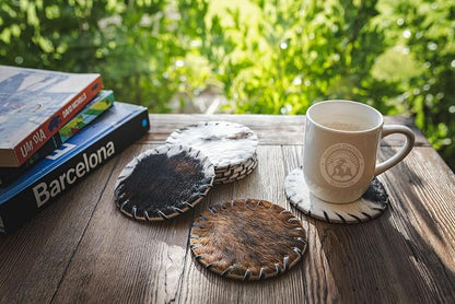 Natural Cowhide Coaster - Image 6
