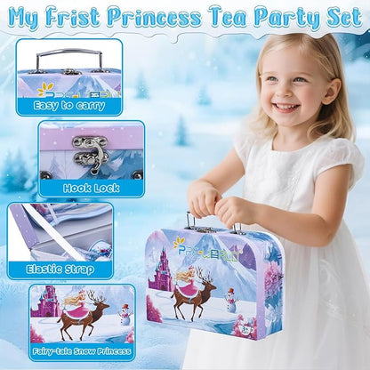 Tea Party Sets for Toddlers 3-5, PRE-WORLD Princess Tea Time Toy - Image 7