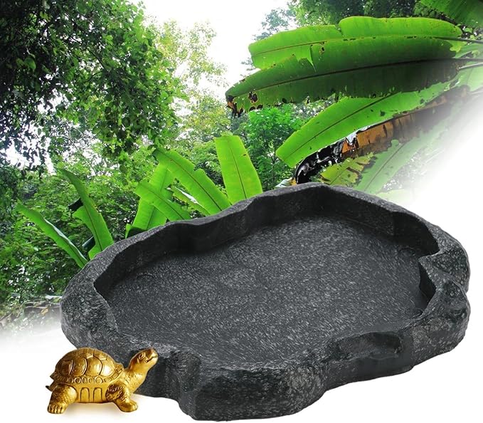2PCS Tortoise Water Dish Reptile Water Dish Food Bowl | 7.1*5.5*0.8in Reptile - Image 7