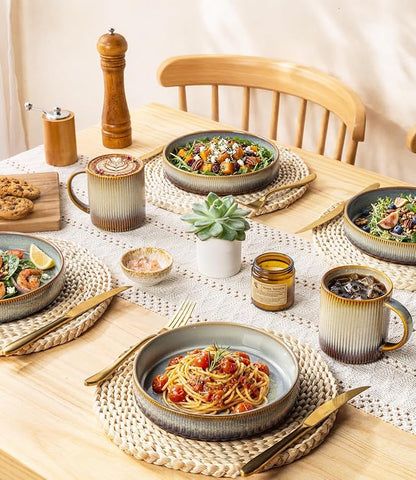 7.5" Ceramic Pasta Bowls Set of 4, Salad Bowls | Versatile Serving Bowls - Image 7