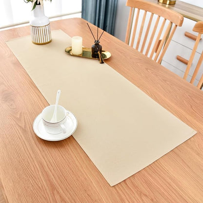 Farmhouse Beige Table Runner Small Short Table Runners 36 Inches Coffee Table - Image 2