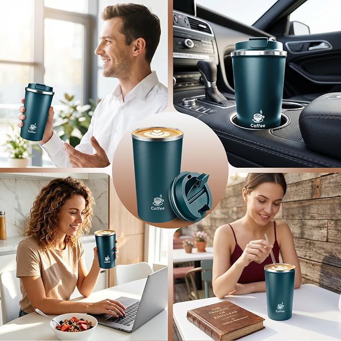 17oz Travel Coffee Mug, Leakproof Vacuum Coffee Cup Insulated Tumbler | 304 - Image 7