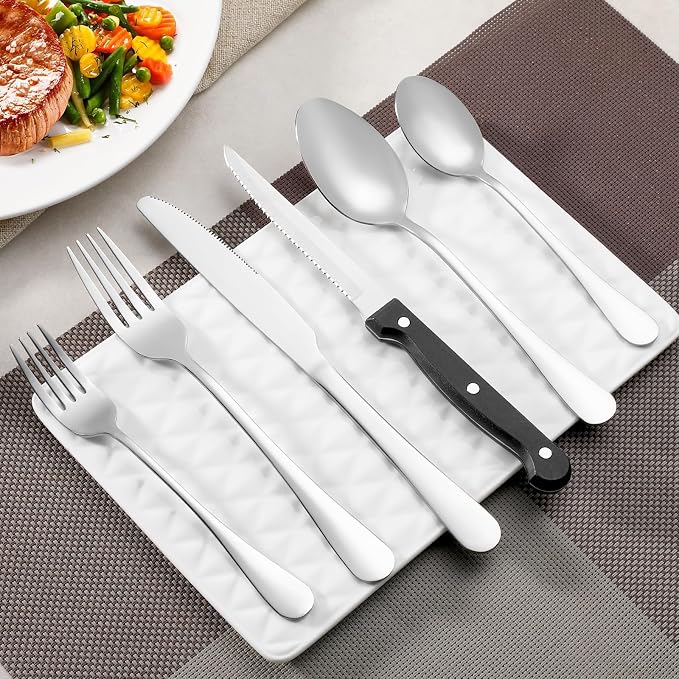 Steak Knives Set of 12, Sharp Triple Rivet Steak Knife Sets, High-Carbon - Image 6