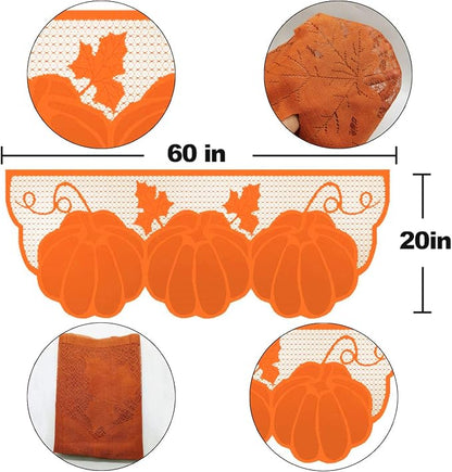 Fall Thanksgiving Decorations Mantle Scarf - Image 3