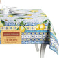Maison d' Hermine Table Cloth Square Table 100% Cotton 54 x 54 Inches Tablecloth Reusable Decorative for Dining Room Farmhouse Home Valentines Day Decorations Spring Summer - Citrus