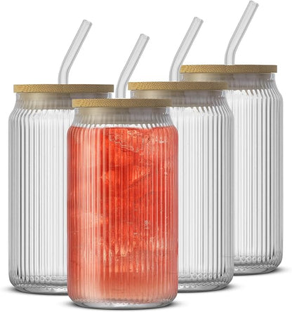 JoyJolt Fluted Glass Tumblers by JoyJolt