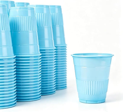 TashiBox 5 oz Disposable Plastic Cups, Sky Blue - Image 6