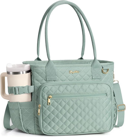 Lunch Box for Women Insulated Lunch Bag Quilted Soft Cooler Tote | 7 Pocket by Bagstellar