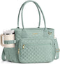 Lunch Box for Women Insulated Lunch Bag Quilted Soft Cooler Tote | 7 Pocket by Bagstellar