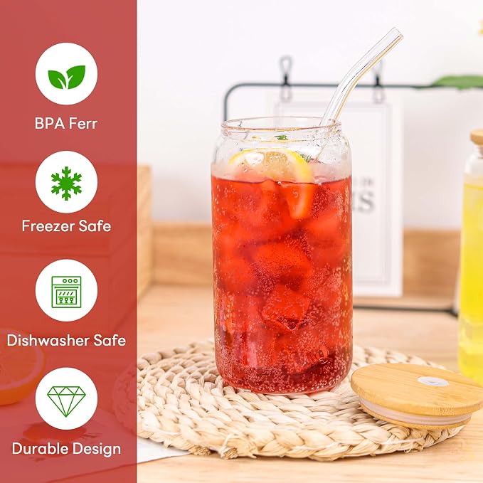 Joyclub 6pcs 16Oz Glass Cups - Image 5