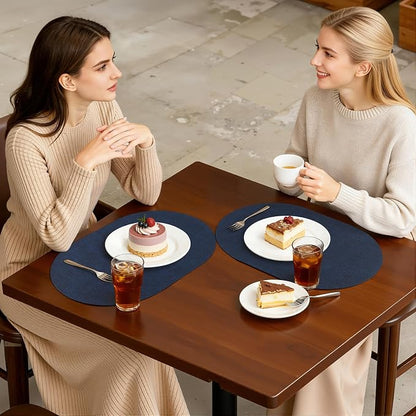 Placemats Set of 6, 11.8 x 17 Inch, Waterproof Wipeable Reversible PU Placemat - Image 7