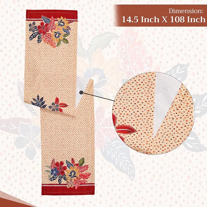 Maison d' Hermine Table Runner 100% Cotton 14.50" x 108" | Table Runners 108 - Image 4