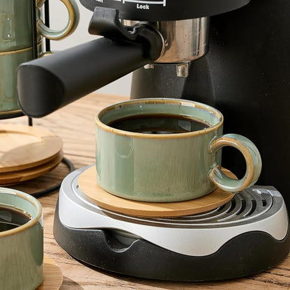 LUKA 6 Ounce Porcelain Stackable Espresso Cups - Image 9