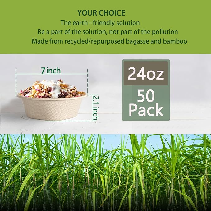 24 Oz Disposable Paper Bowls - Image 2