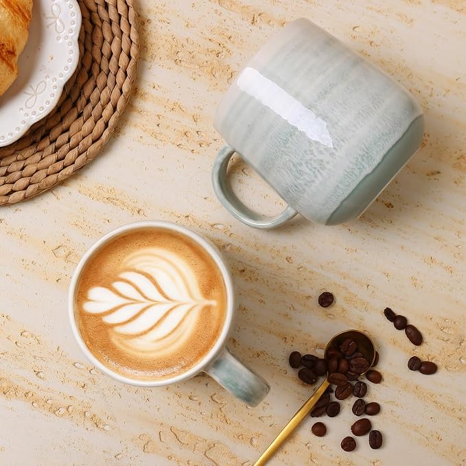 Coffee Mugs Set of 4, 12oz Stoneware Coffee Cups - Image 4