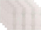 Waterproof PU Placemats, Faux Leather Hardboard Place Mats, Set of 4 Table Mats, Easy to Clean, Heat & Stain Resistant for Office Conference Table, Dining Home Decor, White