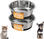 Neater Pet Brands Stainless Steel Dog Bowls with Non-Slip Rubber Bottom – 2 Cup (16 oz), Black - Set of 2 Heavy Duty Metal Dog Bowls, Dishwasher Safe, Food or Water Bowl, Ideal for Small Dogs & Cats