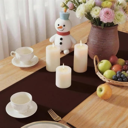 Brown Table Runner, Waterproof Washable Runners 72 Inches Long | Reusable 12x72 - Image 6
