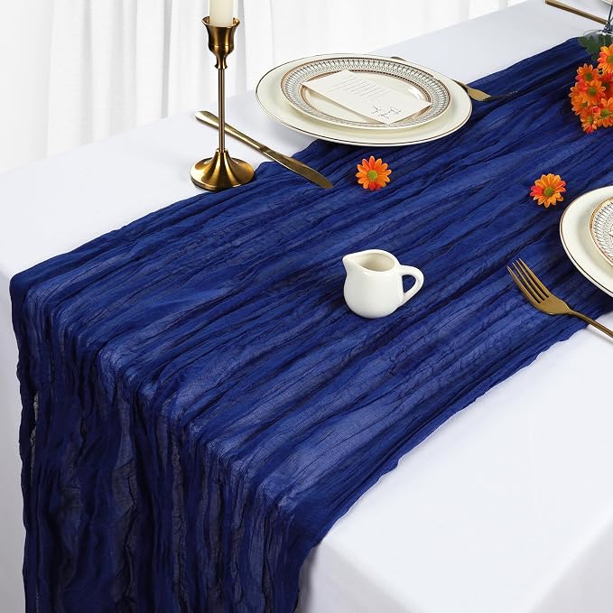 6 Pack Royal Blue Cheesecloth Table Runner 10Ft Gauze Cheese Cloth Table Runner - Image 4