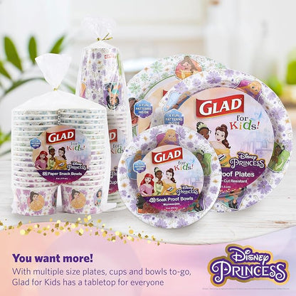 Glad Disney Princess Disposable Snack Bowls, Floral Frames, 6 Oz, soak-proof - Image 6