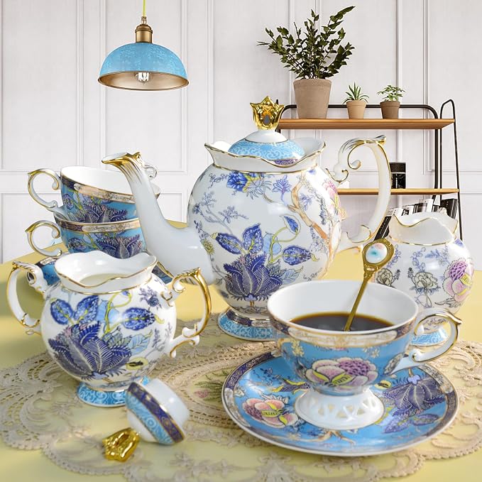 ACMLIFE Bone China Tea Cups, Tea Cup and Saucer Set - Image 8