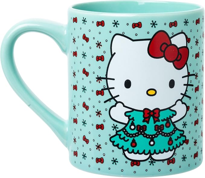 Silver Buffalo Sanrio Hello Kitty Christmas, 2 Pack Ceramic Mug Set, 14oz | - Image 3
