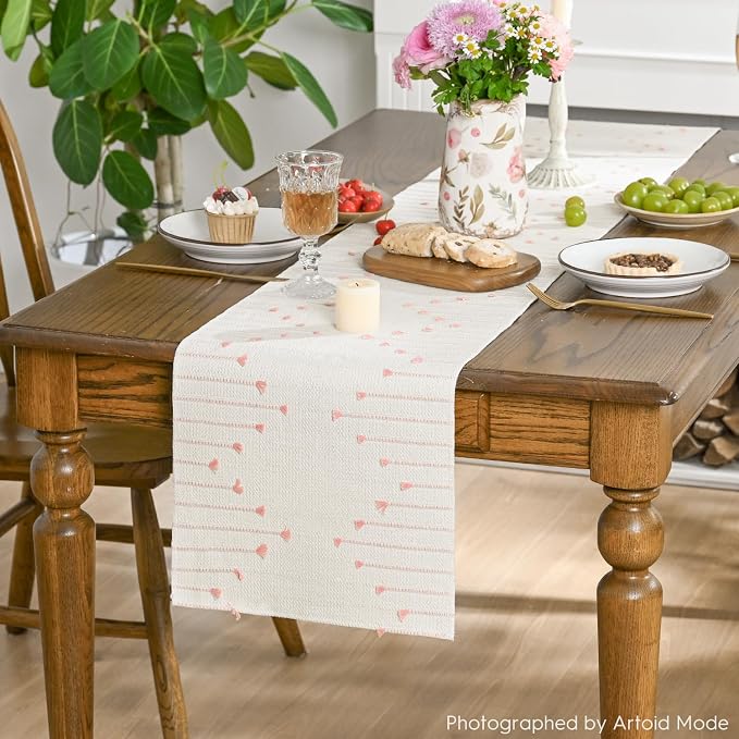 Artoid Mode Pink Boho Table Runner - Image 4