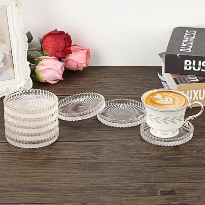 Modern Clear Coaster Set of 8 Glass Coasters - Image 6