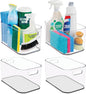 STORi Bliss 10" x 6" Open Clear Pantry Organizer Bin, Set of 4, Plastic Containers with Handle for Kitchen, Fridge, Cabinet, Closet, Bathroom, Undersink Storage Made in USA