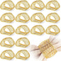 LemonRoad 24 Pcs Gold Twisted Wire Mesh Napkin Rings Metal Napkin Holders by Unknown