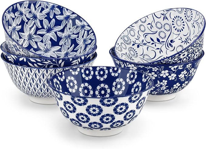 vancasso SELENE 24 oz Ceramic Cereal Bowls, Dishwasher & Microwave Safe by vancasso