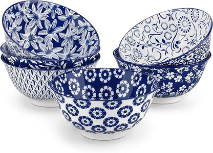 vancasso SELENE 24 oz Ceramic Cereal Bowls, Dishwasher & Microwave Safe by vancasso