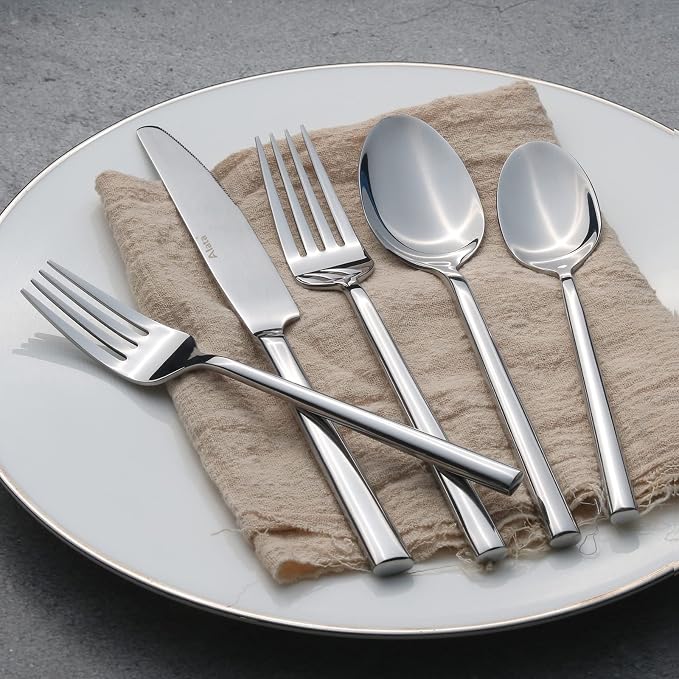 Alata Potter 65-Piece Forged Silverware Set, Service - Image 7