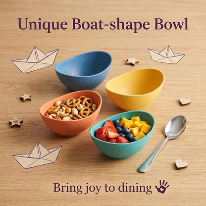 10oz Wheat Straw Bowls Set of 6, Unbreakable Small Plastic Bowls Reusable - Image 4
