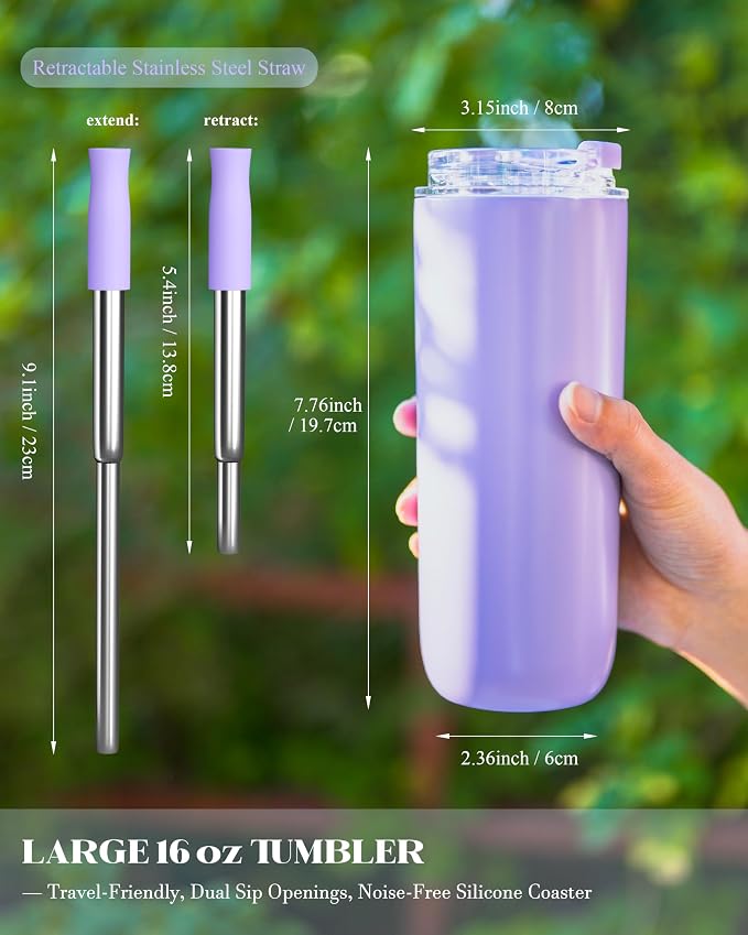 16 oz Insulated Coffee Tumblers, Travel Coffee Tumblers - Image 5