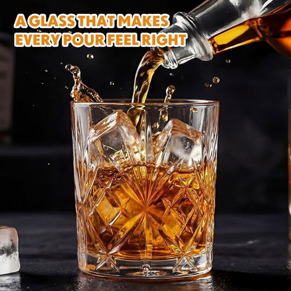 12 Pcs Old Fashioned Whiskey Glasses 8 oz Elegant Crystal Whiskey Glasses - Image 4