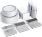 FOCUSLINE 350 Ct Silver Dinnerware Set by FOCUSLINE