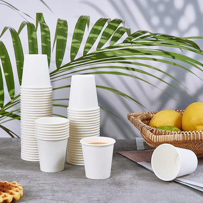 TV TOPVALUE 3 oz Paper Cups, Mini Size, Bathroom Mouthwash, Disposable Cups - Image 7