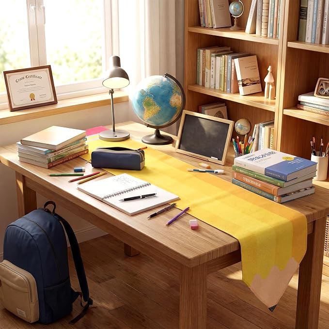 4 Pcs Pencil Table Runner 71 x 13 Inch Preschool Back to School Classroom - Image 4
