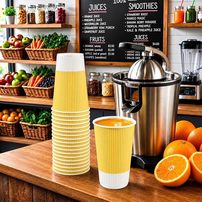 Restaurantware 16 Ounce Double Wall Disposable Coffee Cups, 500 Insulated Light - Image 4