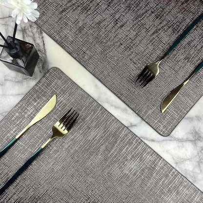 Elegant Placemats and Coasters Set 6, Vinyl Washable Place Mats - Image 3