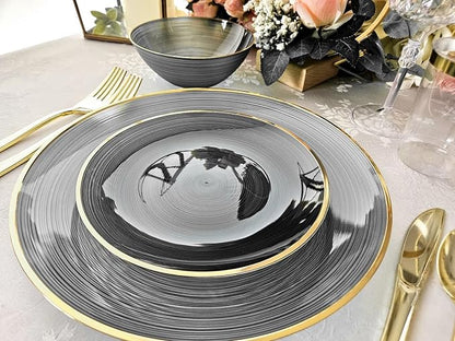 " OCCASIONS " 960pcs set-Wedding Party Disposable Plastic Plate Set -120 x 10'' - Image 6