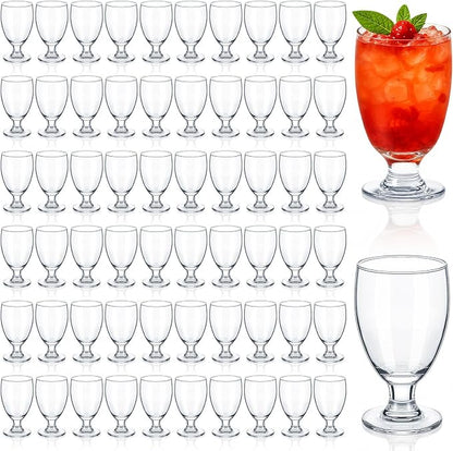 Patelai Set of 60 Water Goblet, 10.5 oz Clear Drinking Glasses Bulk Dishwasher by Patelai